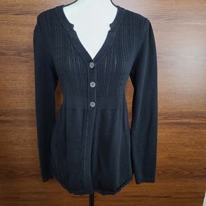 Apt. 9 - 3 Button Black Cardigan